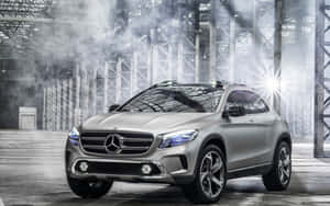 Sleek & Stylish Mercedes Benz Gla-class In Action Wallpaper