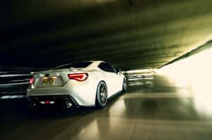 Sleek Subaru Brz In Action Wallpaper