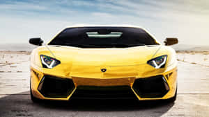 Sleek Yellow Sports Car Wallpaper