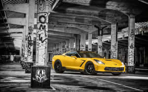 Sleek Yellow Sports Car Wallpaper