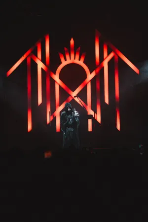 Sleep Token Concert Red Stage Lighting Wallpaper