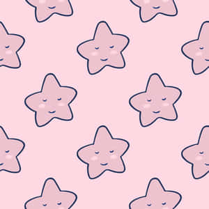 Sleeping Cute Stars Graphic Art Wallpaper