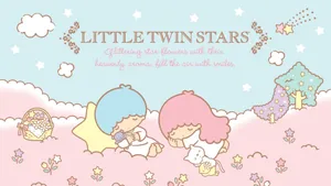Sleeping Little Twin Stars Wallpaper