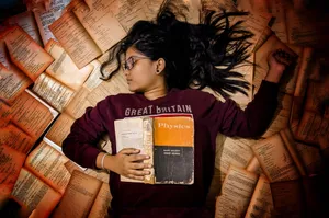 Sleeping Studious Woman Wallpaper