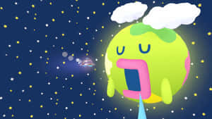Sleeping Tamagotchi Planet Character Wallpaper