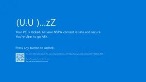 Sleepy Blue Computer Lock Screen Wallpaper