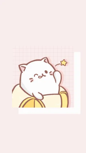 Sleepy Caton Banana Cushion Wallpaper