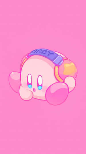 Sleepy Kirby Pink Aesthetic Wallpaper Wallpaper