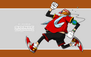 Slim Dr Eggman Running Wallpaper