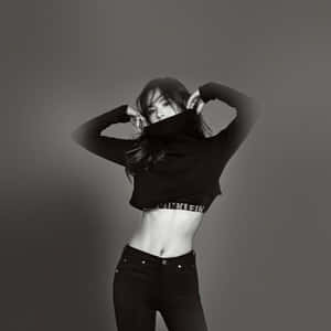 Slim Woman Covering Face Wallpaper