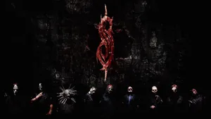 Slipknot Desktop Bloody Logo Wallpaper