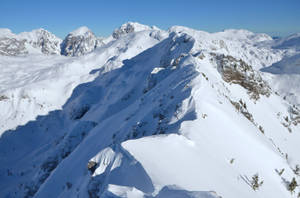 Slovenia Snowy Mountain Glacier Wallpaper