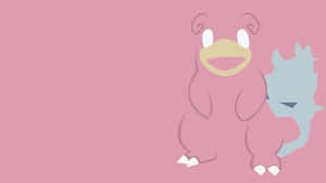 Slowbro Line Art Wallpaper