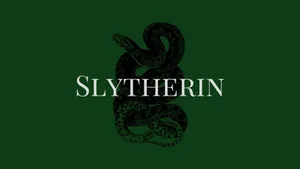 Slytherin Aesthetic Snake Illustration Wallpaper
