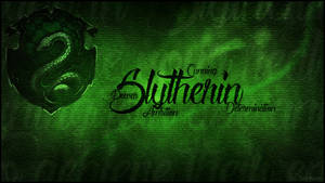 Slytherin Aesthetic Stylized Typography Wallpaper