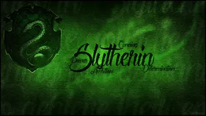 Slytherin Aesthetic Stylized Typography Wallpaper
