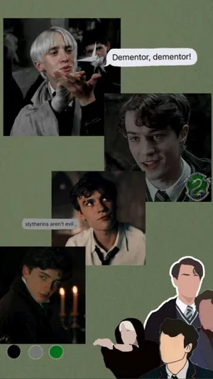 Slytherin Collage Fan Art Wallpaper