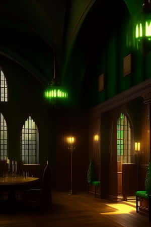 Slytherin Common Room Glow Wallpaper