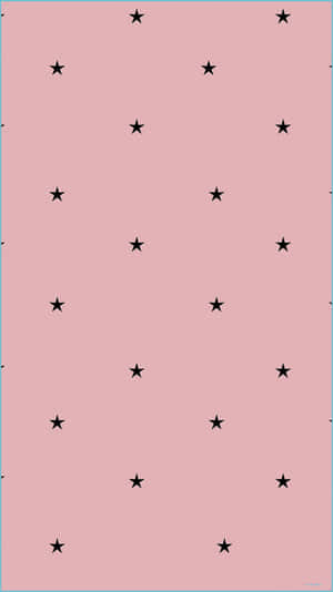 Small Black Cute Stars Pattern Wallpaper