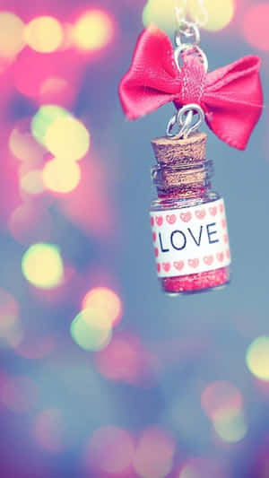 Small Love Bottle Girly Tumblr Wallpaper