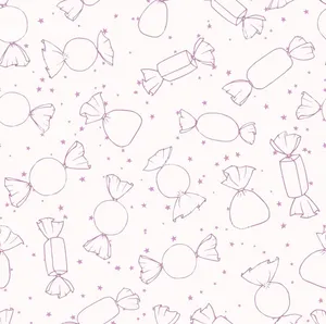 Small Stars Cute Candies Wallpaper