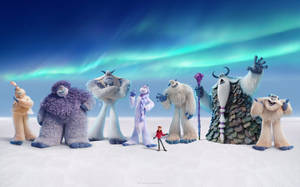 Smallfoot Characters On The Himalayas Wallpaper