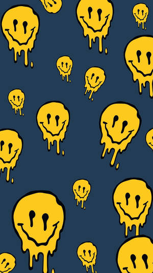 Smiley Face Melting Effect Wallpaper
