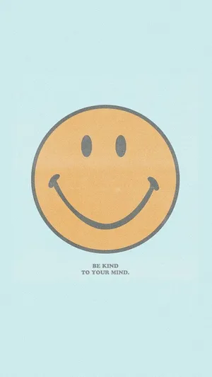 Smiley Face Mental Health Reminder Wallpaper
