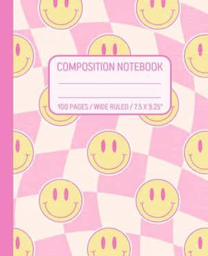 Smiley Face Pattern Composition Notebook Cover Wallpaper