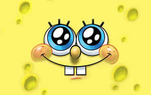 Smiling Aesthetic Spongebob Face Wallpaper