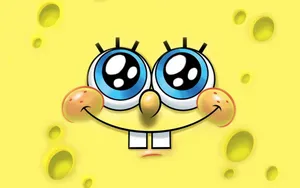 Smiling Aesthetic Spongebob Face Wallpaper