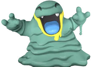 Smiling And Happy Alolan Grimer Wallpaper