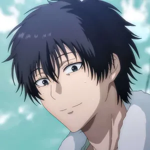 Smiling Anime Boy Portrait Wallpaper