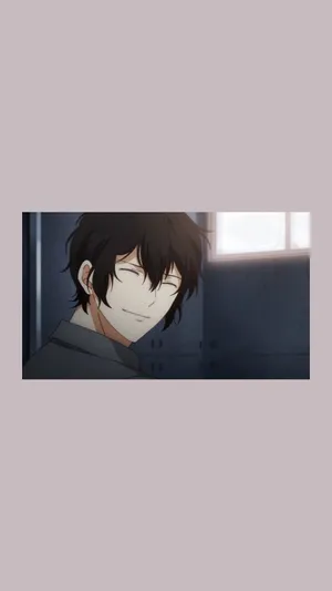 Smiling Anime Character Near Window Wallpaper