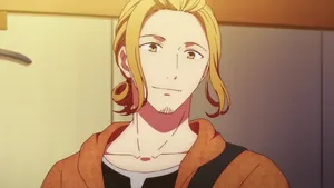 Smiling Anime Character With Blond Hair Wallpaper