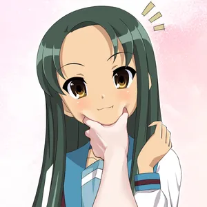 Smiling Anime Girl Tsuruya Wallpaper