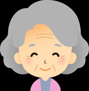 Smiling Cartoon Grandmother Wallpaper