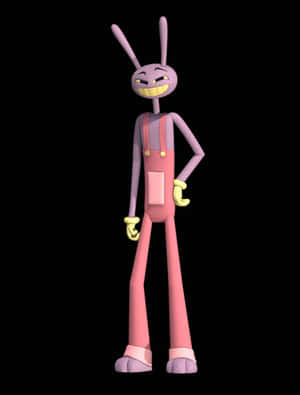 Smiling Cartoon Rabbit Character Wallpaper