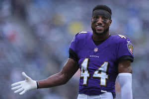 Smiling Football Player Number44 Wallpaper