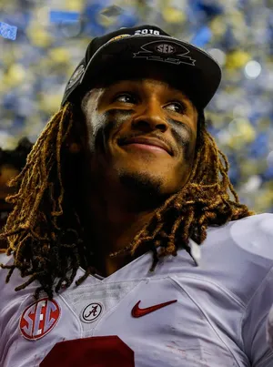 Smiling Football Player S E C Cap Wallpaper