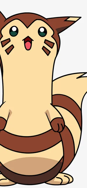 Smiling Furret Phone Wallpaper