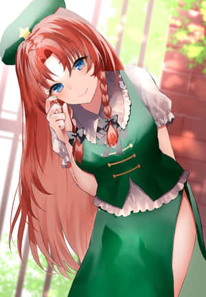 Smiling Hong Meiling Anime Art Wallpaper