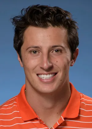 Smiling Man Orange Stripe Shirt Wallpaper