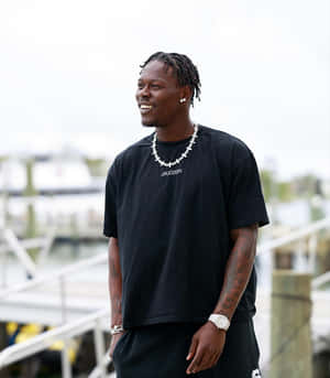 Smiling Manbythe Dock Wallpaper