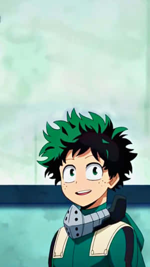 Smiling My Hero Academia Deku Phone Wallpaper