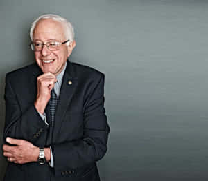 Smiling Politician Bernie Sanders Portrait Wallpaper