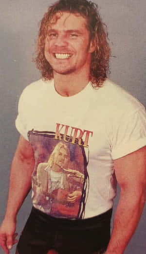 Smiling Portrait Of Wrestler Brian Pillman Wallpaper