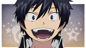 Smiling Rin Okumura From Blue Exorcist Wallpaper