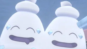 Smiling Vanilluxe From Pokemon Wallpaper