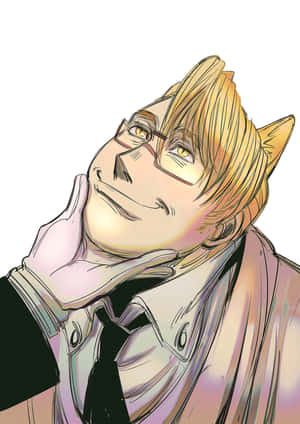 Smirking Anime Character Illustration Wallpaper